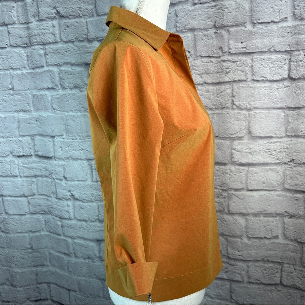 NWT Spiegel Women's Button-Down‎ Gold Blouse - Picture 5 of 11